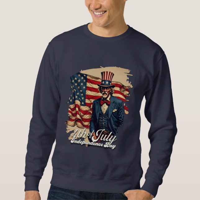 Stolzes Soul des 4. Juli Sweatshirt (Vorderseite)