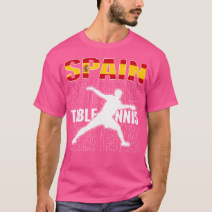 Stolzes Spanien Tischtennis Fans Trikot Spanische  T-Shirt