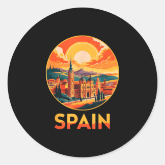Stolzes Spanien Urlaubsland Lieblingsbegeisterung Runder Aufkleber