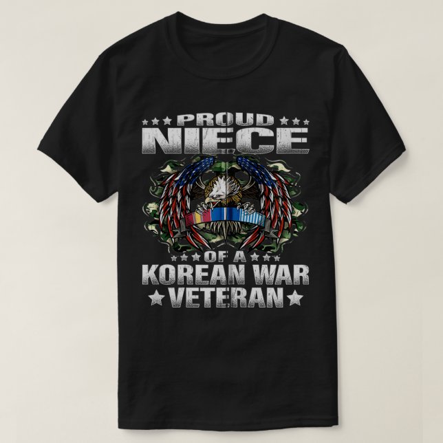 Stolzes Stück eines Veteranen-Militärs aus dem Kor T-Shirt (Design vorne)