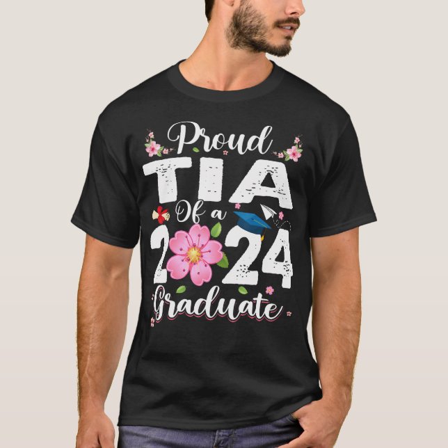 Stolzes Tia einer Klasse von 2024 Grad 2024 Senior T-Shirt (Vorderseite)