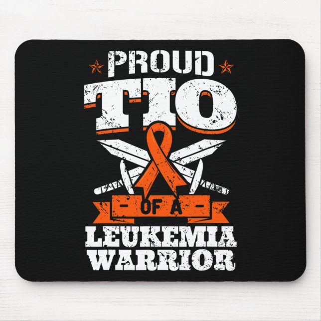 Stolzes Tio eines Leukämiewarnsystems Mousepad (Vorne)