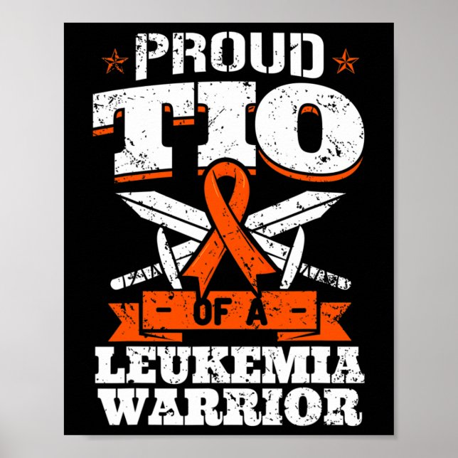 Stolzes Tio eines Leukämiewarnsystems Poster (Vorne)