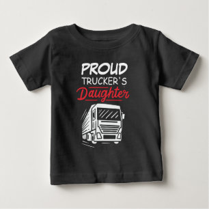 Stolzes Truckers Tochter Niedliche Neuheit Baby T-shirt