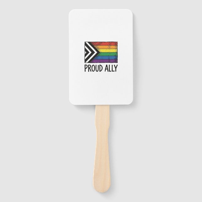 Stolzes Verbündeter Pride Flag Vector T-Shirt Desi Fächer (Vorderseite)