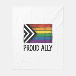 Stolzes Verbündeter Pride Flag Vector T-Shirt Desi Fleecedecke