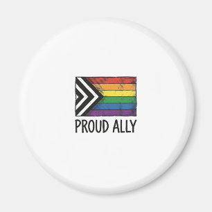 Stolzes Verbündeter Pride Flag Vector T-Shirt Desi Magnet
