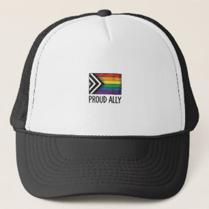 Stolzes Verbündeter Pride Flag Vector T-Shirt Desi Truckerkappe