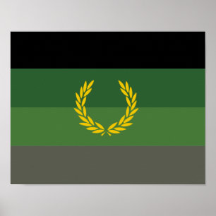 Stolzflagge für militärische Uniformen Poster