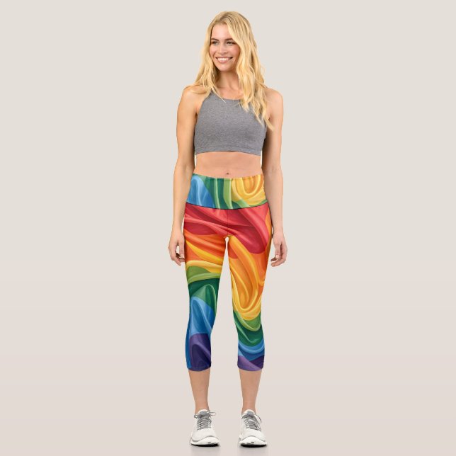Stolzmonat-Muster Capri Leggings (Vorderseite)