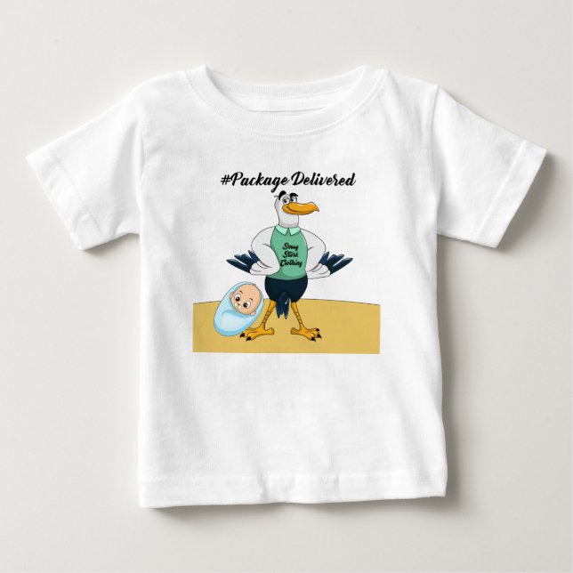 Stolzstorch Baby T-shirt (Vorderseite)