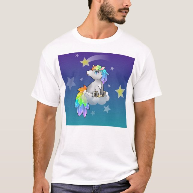 StolzUnicorn und Regenbogen Brony Shirt (Vorderseite)