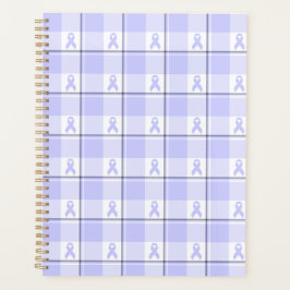 Stomach Cancer Awareness Plaid Periwinkle Ribbon Planer