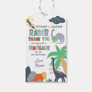 Stomp Chomp Rawr Dinosaur Geburtstag Vielen Dank Geschenkanhänger