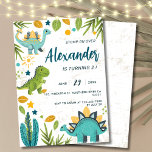 Stomp on Over Kids Tyrannosaurus Dinosaur Birthday Einladung<br><div class="desc">Überwinden von Kindern Tyrannosaurus Dinosaurier Einladung zum Geburtstag</div>