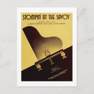 Stompin' At the Savoy Vintage Songbook Cover Postkarte