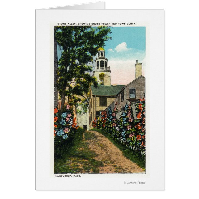 Stone Alley View South Tower and Town Clock (Vorne)