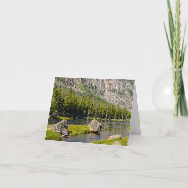 Stone at Madison River Greeting Card Karte (Vorderseite)