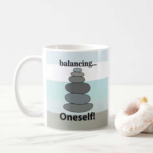Stone Balancing Rock Kaffeetasse (Mit Donut)