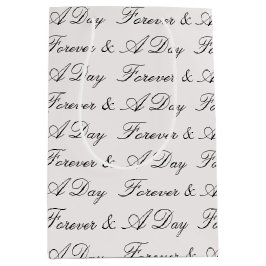 Stone Blush Forever Personalisierte Quotenhochzeit Mittlere Geschenktüte