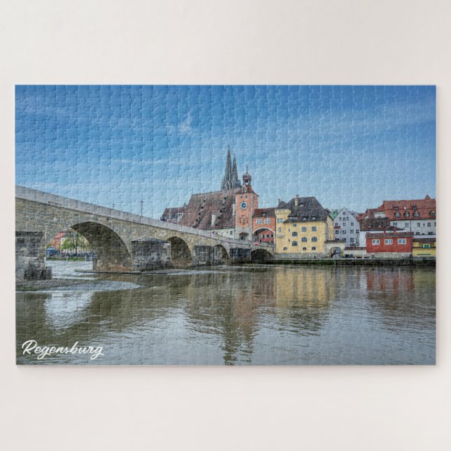 Stone Bridge in Regensburg, Deutschland Puzzle (Horizontal)