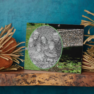 Stone Bridge Lilypads Nature Add your own Foto Fotoplatte