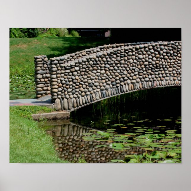 Stone Bridge Lilypads Nature Poster (Vorne)