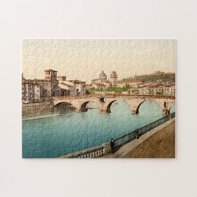 Stone Bridge San Giorgia Verona Italy Puzzle (Horizontal)