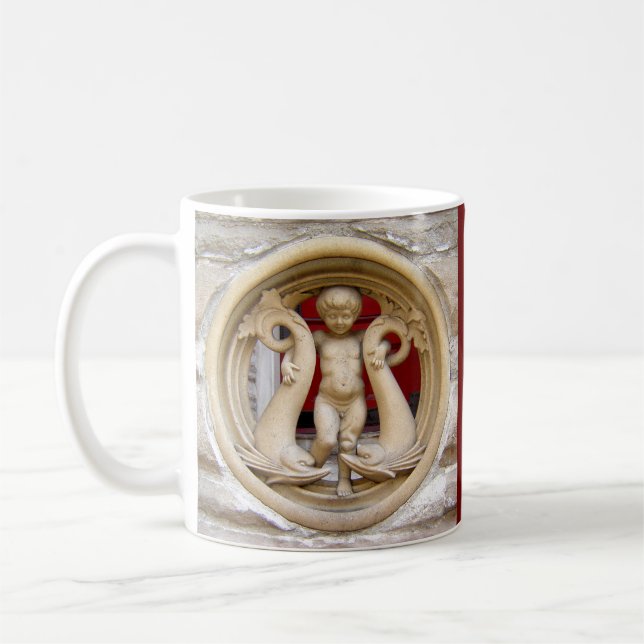 Stone Bürger Granit Putto und Delphine Kaffeetasse (Links)