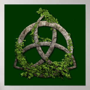 Stone Celtic Trinity Knot Poster