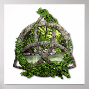 Stone Celtic Trinity Knot Poster