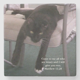 Stone Coaster- Matthew verse "come to me..."  Steinuntersetzer