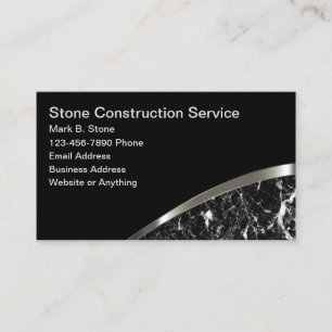 Stone Construction Business Cards Neu Visitenkarte
