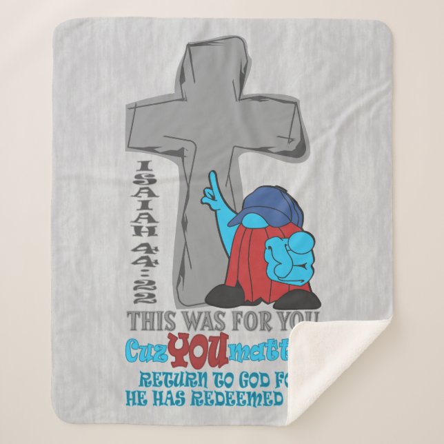 Stone Cross Cuz Matter Isaiah 44:22 T - Shirt Sherpadecke (Vorderseite)