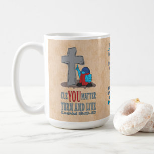 Stone Cross Cuz Sie Matter Ezekiel 18:21 T - Shirt Kaffeetasse