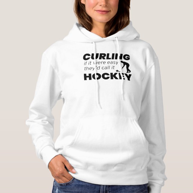 Stone Curling Hockey Winter Ice Sport Curler Joke Hoodie (Vorderseite)