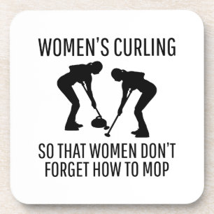 Stone Curling Winter Ice Sportler Getränkeuntersetzer