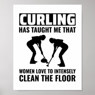 Stone Curling Winter Ice Sportler Poster