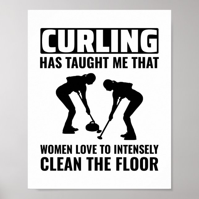Stone Curling Winter Ice Sportler Poster (Vorne)