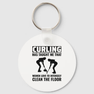 Stone Curling Winter Ice Sportler Schlüsselanhänger