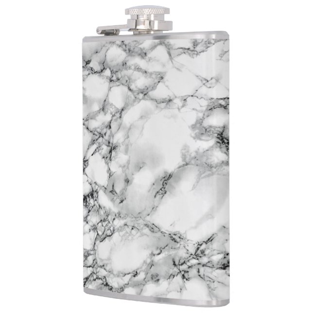 Stone Flasche aus weißem Marmor Flachmann (Links)