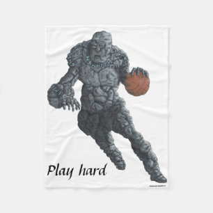 Stone Golem Basketball Player Fantasy Art Blanka Fleecedecke