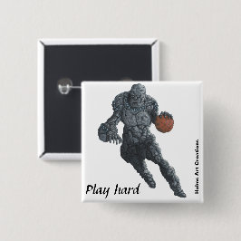 Stone Golem Basketball Sportfantasy - Art Button
