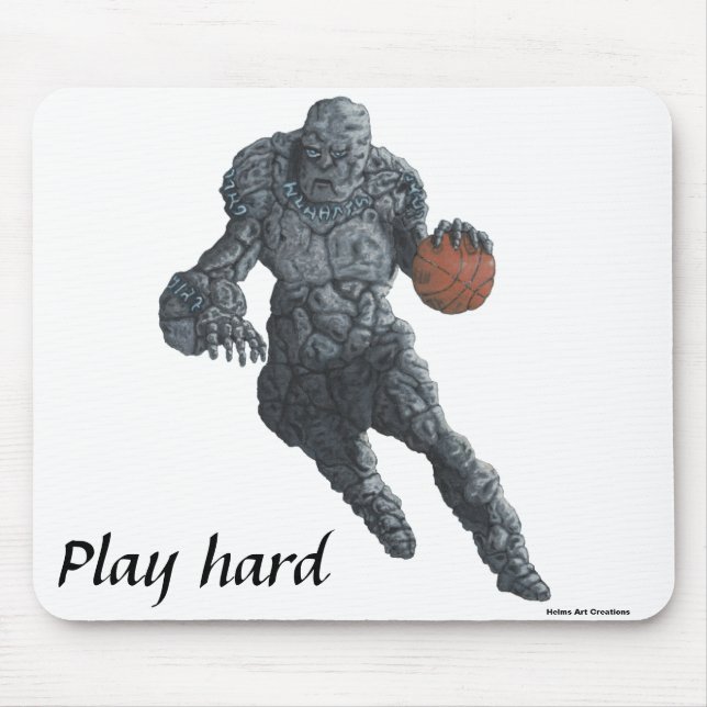Stone Golem Gaming Basketball spielen Hard Mousepa Mousepad (Vorne)