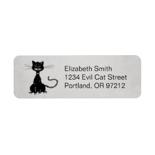Stone Gray Ragged Evil Black Cat