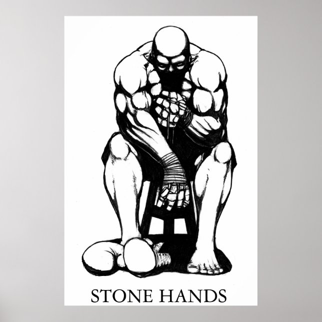 Stone Hands Boxer Poster (Vorne)
