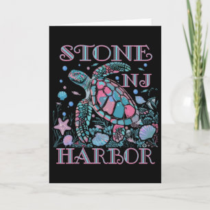 Stone Harbor Nj Schildkrötenliebhaber Buntes Stran Karte