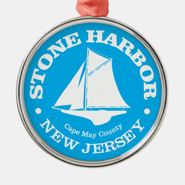 Stone Harbor (Sloop) Ornament Aus Metall (Vorne)