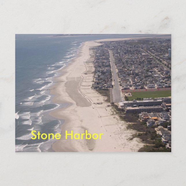 Stone Harbour Beach Aerial Postkarte (Vorderseite)