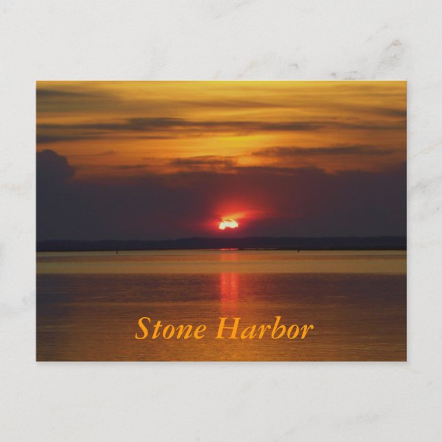 Stone Harbour Sunset Postkarte (Vorderseite)